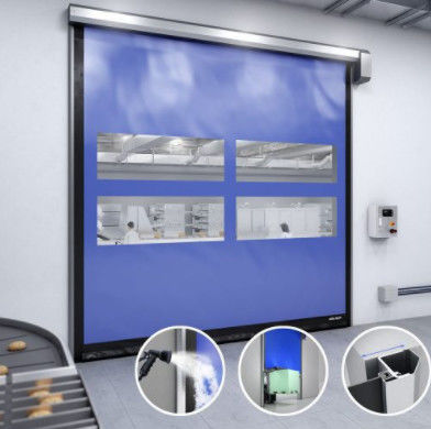 درب های رولر سریع شفاف فولاد گالوانیزه برای تاسیسات داروسازی