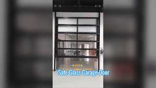 برای ایمنی بالا، درب گاراژ شیشه ای شفاف شیشه ای، ضد آب شیشه ای آلیاژ آلومینیوم را انتخاب کنید
