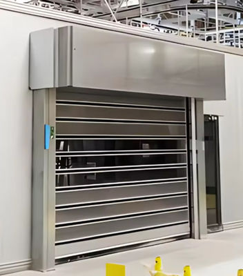 آلومینیوم آلیاژ 0.8m/s سرعت بسته شدن فلز سریع بالای سر درب چرخ دار با سرعت بالا