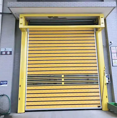 PLC کنترل سرعت 220V منبع برق درب مارپیچی با 0.8m/s بسته شدن کارخانه تولید درب شاتر خودکار