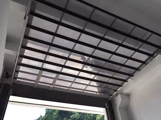 درب قسمتی آلومینیومی مدرن در رنگ های مختلف با شیشه شیشه ای دوگانه 9x8 9x7 16x7 نمای کامل مدرن
