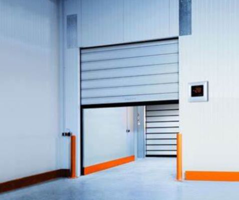 رنگ ایمنی درب چرخدار سفارشی آلومینیوم درب مارپیچی با سرعت بالا ایمنی و کارایی برای نفوذ هوا ≤2.0m3/ m2.s