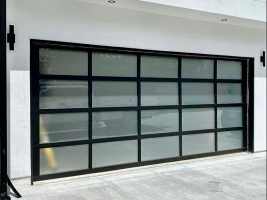 Factory Commercial Modern Sectional Overhead Automatic Transparent Glass Sectional Garage Door with Excellent Thermal Insulation