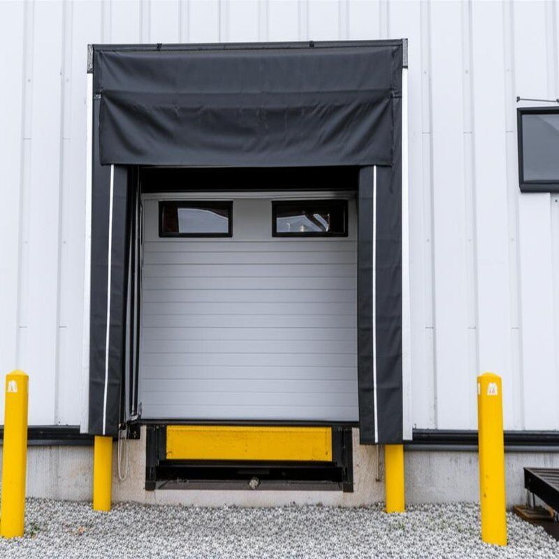 Modern Industrial Intelligent Factory Loading System dock door shelter offering adjustable fit and durable construction for dock protection